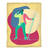 A Singer With A Microphone Stand Duvet Cover - Beyond T-shirts