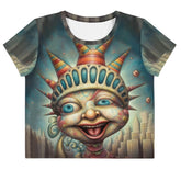 Abstract Adventure All-Over Print Crop Tee - Beyond T-shirts