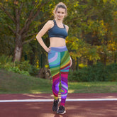 Abstract Curved Lines Yoga Leggings - Beyond T-shirts