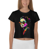 Whimsical Floral All-Over Print Women's Crop Tee - Beyond T-shirts