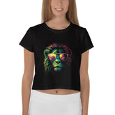 Regal Lion All-Over Print Crop T-Shirt - Beyond T-shirts