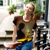 Melody Muse Crop Tee - Women's All-Over Print Music Shirt - Beyond T-shirts