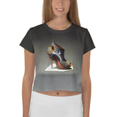 Lunar Sole Futuristic Shoes Crop Tee for Her - Beyond T-shirts