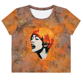 Saxophone Serenade All-Over Print Crop T-Shirts - Beyond T-shirts