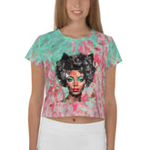 Reggae Vibes All-Over Print Crop T-Shirts - Beyond T-shirts