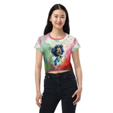 Eccentric Explorer’s Elegance Women's Crop Top