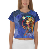 Violin Vistas Vibrance All-Over Print Crop Tee