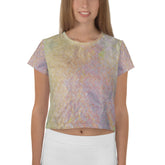 Suede Sophistication Texture Crop T-Shirt