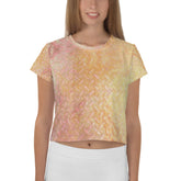 Ripple Effect Texture Crop T-Shirt