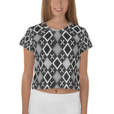 Diamond Dazzler All-Over Print Crop T-Shirt