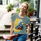 Alien Abstraction All-Over Print Crop T-Shirt