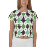 Diamond Rhapsody All-Over Print Crop T-Shirt