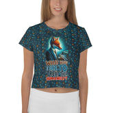Whimsical Forest Fox All-Over Print Crop T-Shirt
