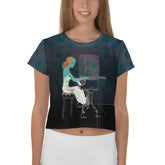 Wildflower Whimsy Crop T-Shirt - Front View