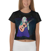 Front view of Dreamy Daffodils Crop T-Shirt