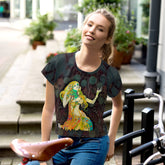 Blossom Bliss Women's Crop T-Shirt on a clothing mannequin.