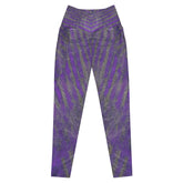 Sophisticated Purple Crossover Leggings with pockets for stylish workouts