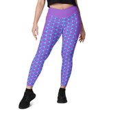 Regal Rosette Crossover Leggings with Pockets