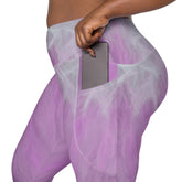 Elevated Elegance Crossover Leggings With Pockets - Beyond T-shirts