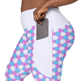 Safari Speckle Crossover Leggings with Pockets