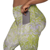 Organic Odyssey Texture Crossover Leggings with Pockets