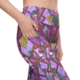 Blossom Bloom All-Over Print Crossover Leggings With Pockets - Beyond T-shirts
