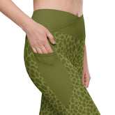 Lynx Leap Crossover Leggings with Pockets