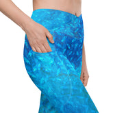 Waffle Weave Texture Crossover Leggings with Pockets