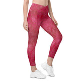 Velvet Victory Texture Crossover Leggings with Pockets