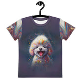 Child wearing CB3-99 crew neck t-shirt playing in the park