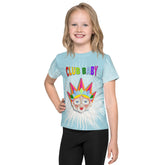 Child wearing mystical creatures print t-shirt