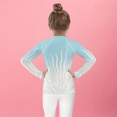 Close-up of Cinderella's Ball kids rash guard print