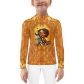 Child smiling in CB6-08 kids rash guard enjoying outdoor activities