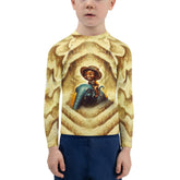 CB6-06 Kids Rash Guard Front View on White Background