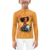 CB6-16 kids rash guard front view on white background