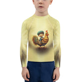 CB6-25 Kids Rash Guard front view on a white background