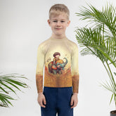 CB6-26 kids rash guard front view with UV protection