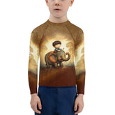 CB6-33 Kids Rash Guard front view on white background