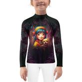 CB6-34 kids rash guard front view on white background