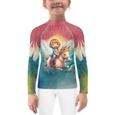 CB6-39 Kids Rash Guard Front View - Protective Swimwear for Children