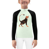 Whiskered Wave Rider Kids Rash Guard