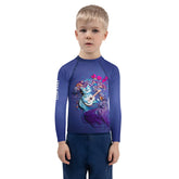 Close-up of Kirigami Waves Kids Rash Guard