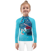 Colorful Festive Folklore Kids Rash Guard front view