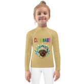 Close-up of Peter Pan's Neverland kid's rash guard fabric