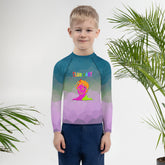 Front view of Jack's Magic Beanstalk Kids Rash Guard.