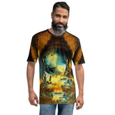 Men's Midnight Elegance All Over Print Crew Neck Tee Hauntingly Stylish - Beyond T-shirts