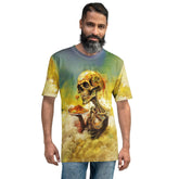 Men's Ghoulish All Over Print Crew Neck Tee Embrace The Spirits - Beyond T-shirts