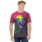 Black Cat Crossing Men's All-Over Print Halloween Shirt - Beyond T-shirts