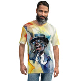 Violinist's Vivacious Vibes Men's Crew Neck T-Shirt