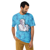 Retro Vinyl Groove print on Men's Crew Neck T-Shirt